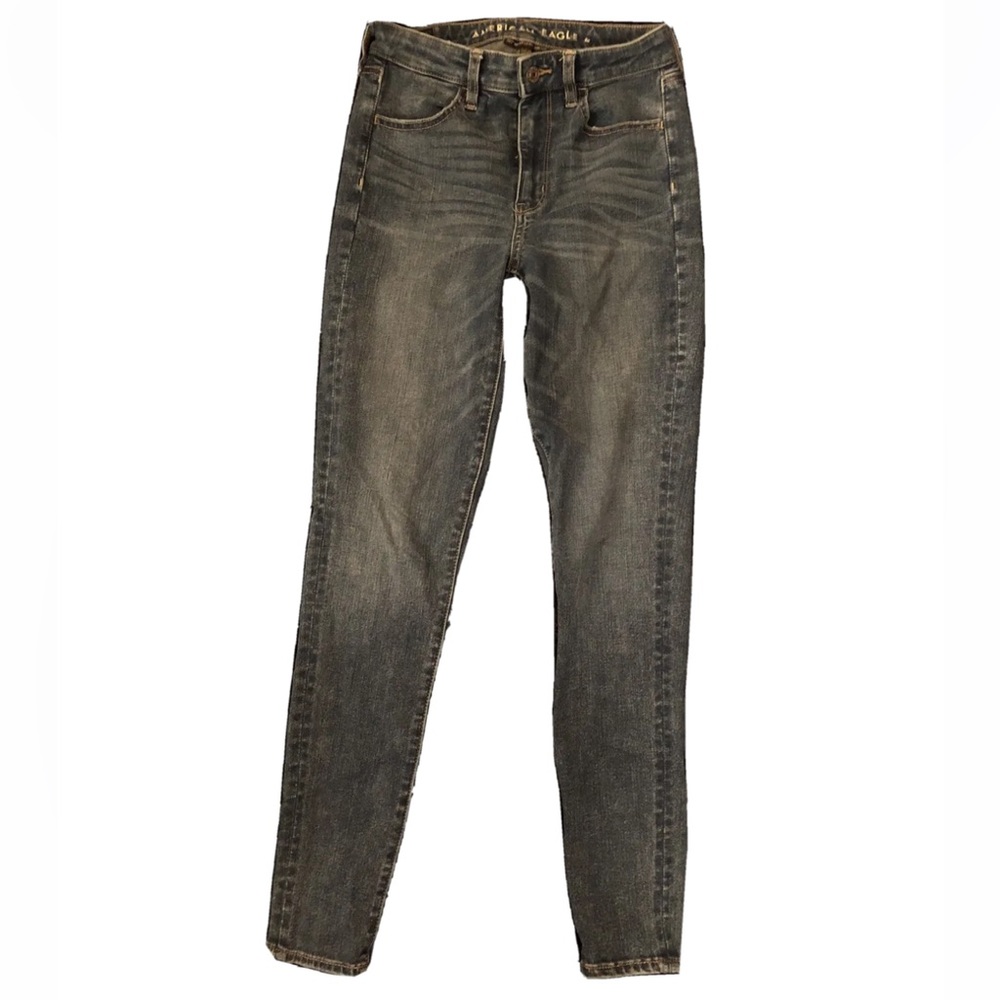 American Eagle Women's Jeans Size 2 Super High Rise Jegging Skinny Super Stretch